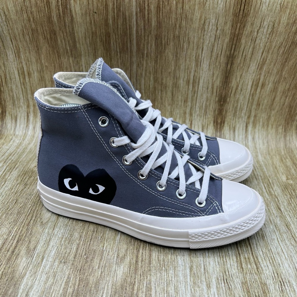 Comme des Garcons Play x Converse High Top Women's 8 Grey Black Heart 171847C